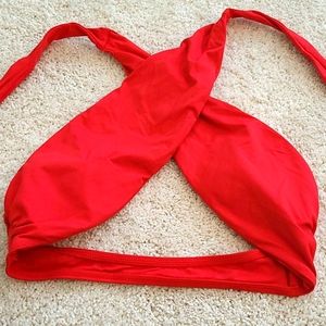 Red Cross front bikini top